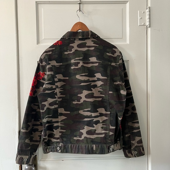 Anthropologie Pilcro Embroidered Camo Jacket - L - Picture 6 of 6